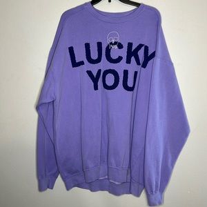 Skullhouse Lucky You Sweatshirt with Embroidery